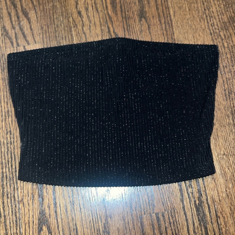 ribbed sparkly tube top